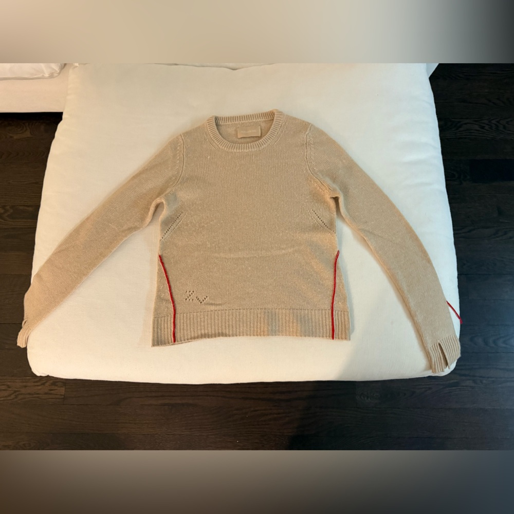 Zadig & Voltaire Beige Sweater with Red Details